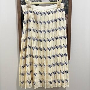 Tory Burch Printed Bird Silk Skirt $398